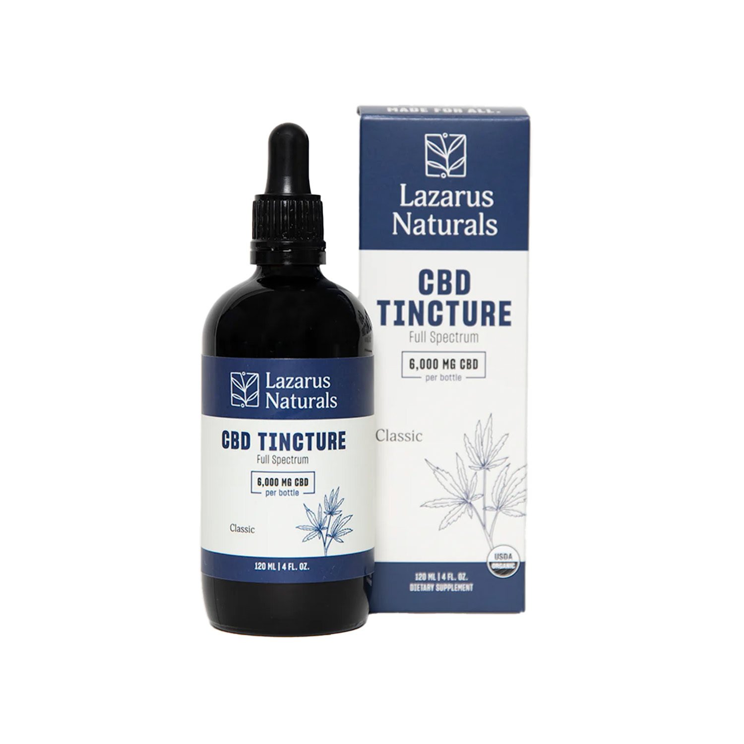 Lazarus Naturals, CBD Tincture, Full Spectrum, 4fl oz, 6000mg CBD